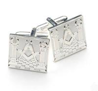 Silver platedgreat detail Masonic cufflinks